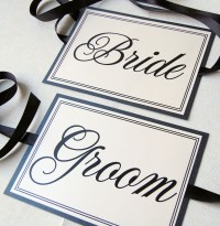 Bride & Groom Signs