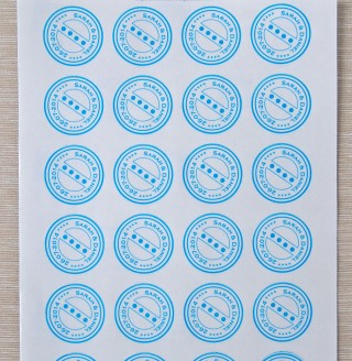 Large Clear Blue Stamp Envelope Seals