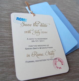 Luggage Tag Save the Date